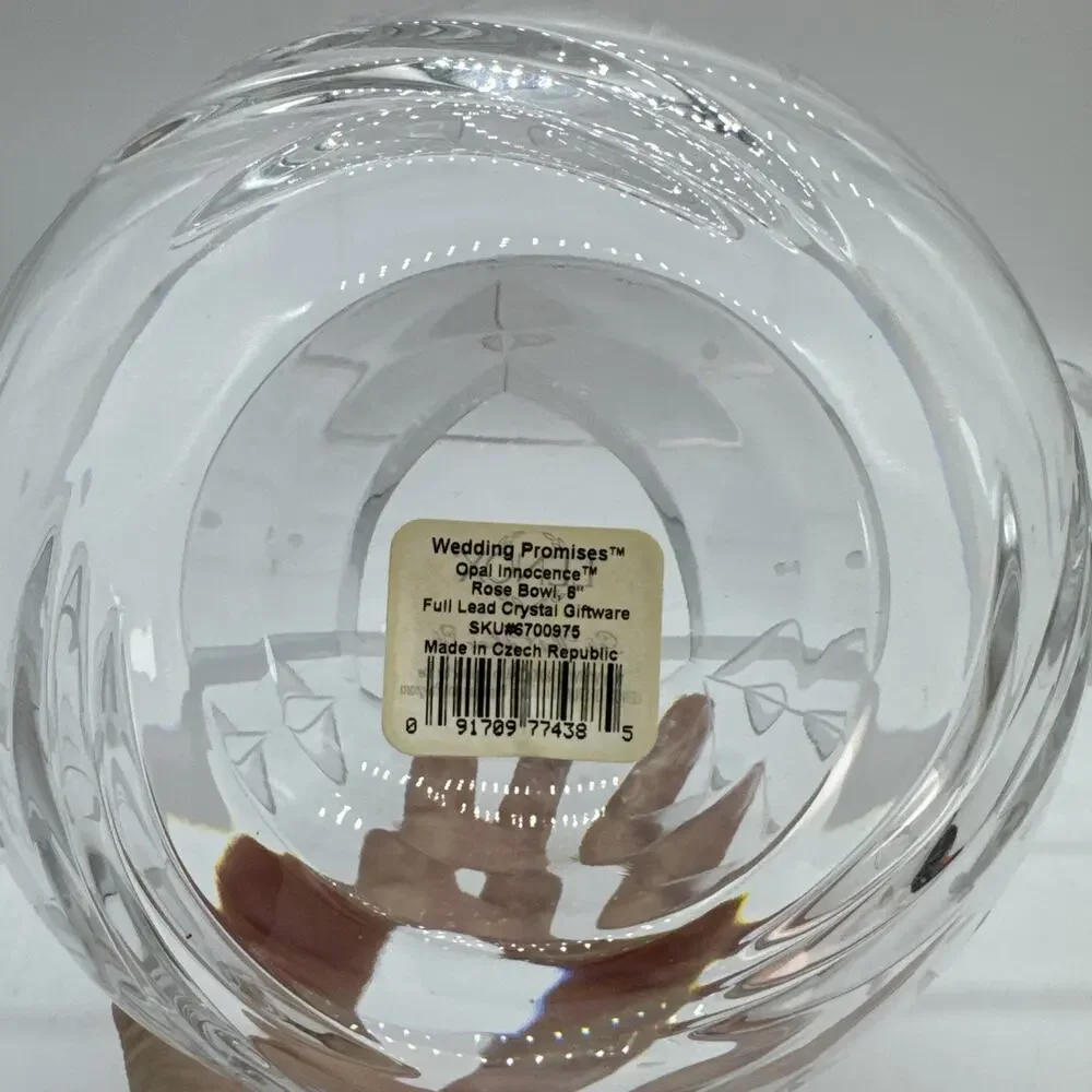 Lenox Opal Innocence Crystal Rose Bowl 8 Inch - Elegant & Timeless